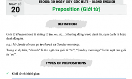Ngày 20: Preposition (giới từ)