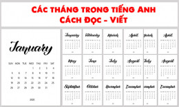 Các tháng trong tiếng Anh: Cách Đọc - Viết {Siêu dễ nhớ}