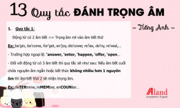 13 Quy tắc đánh trọng âm tiếng Anh - Dễ học & Dễ nhớ