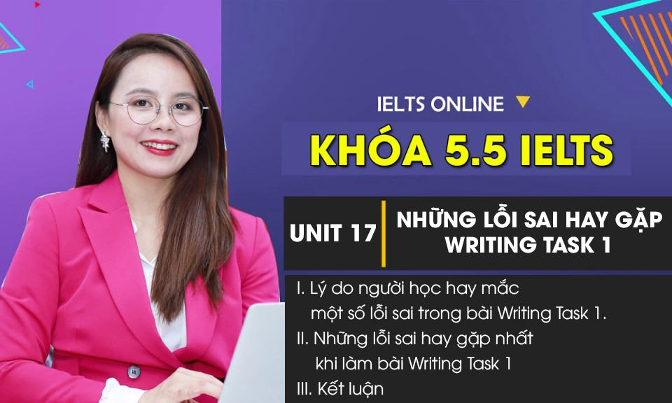 Unit 17: IELTS Writing Task 1 | Những lỗi sai hay gặp