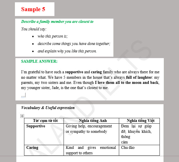 chi tiết bài mẫu ielts speaking part 2