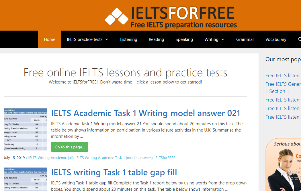 ielts for free - website tự học học ielts