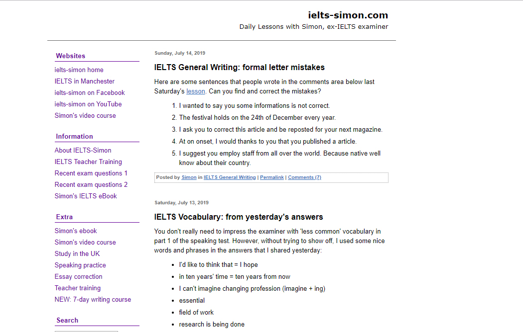 ielts simon - website tự học học ielts