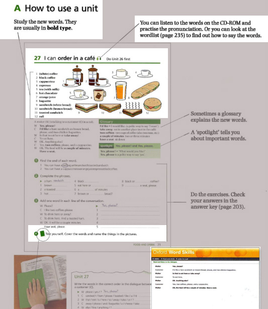how to use a unit trong cuốn oxford word skills basic