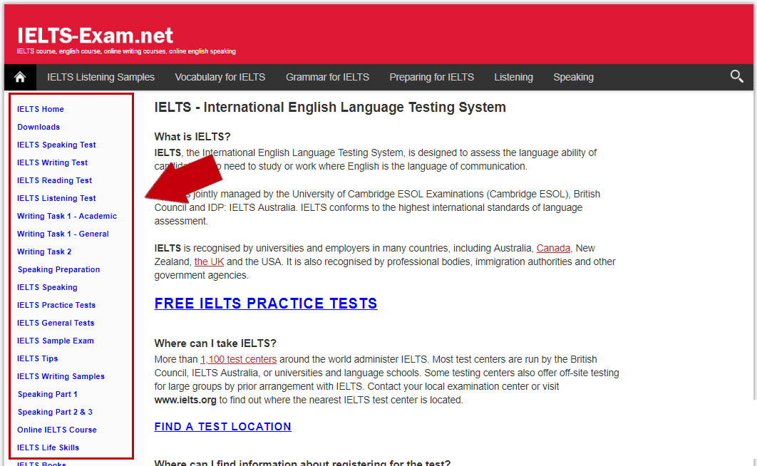 thi thử ielts trên trang ielts exam