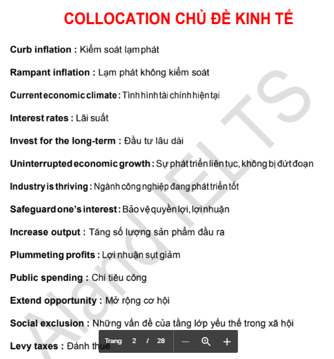 Tổng hợp Collocations thường gặp nhất trong IELTS